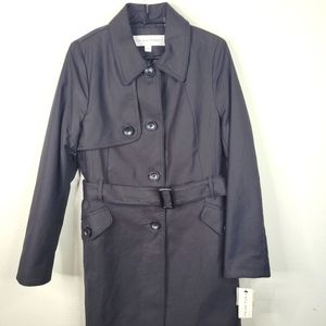 Trina Turk Trench Coat Black Women's Size 12 New With Tags